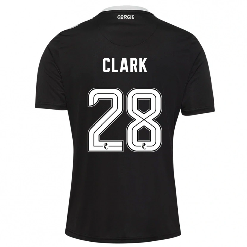 Danxen Kinderen Zander Clark #28 Zwart Bordeaux Keepersshirt 2025/26 T-Shirt
