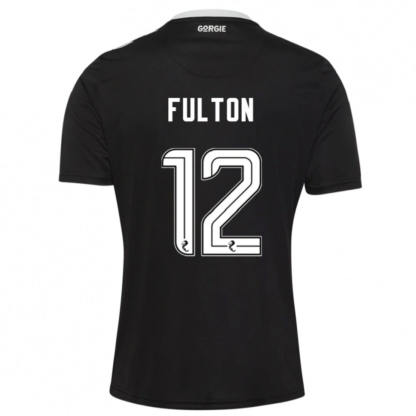 Danxen Kinderen Ryan Fulton #12 Zwart Bordeaux Keepersshirt 2025/26 T-Shirt