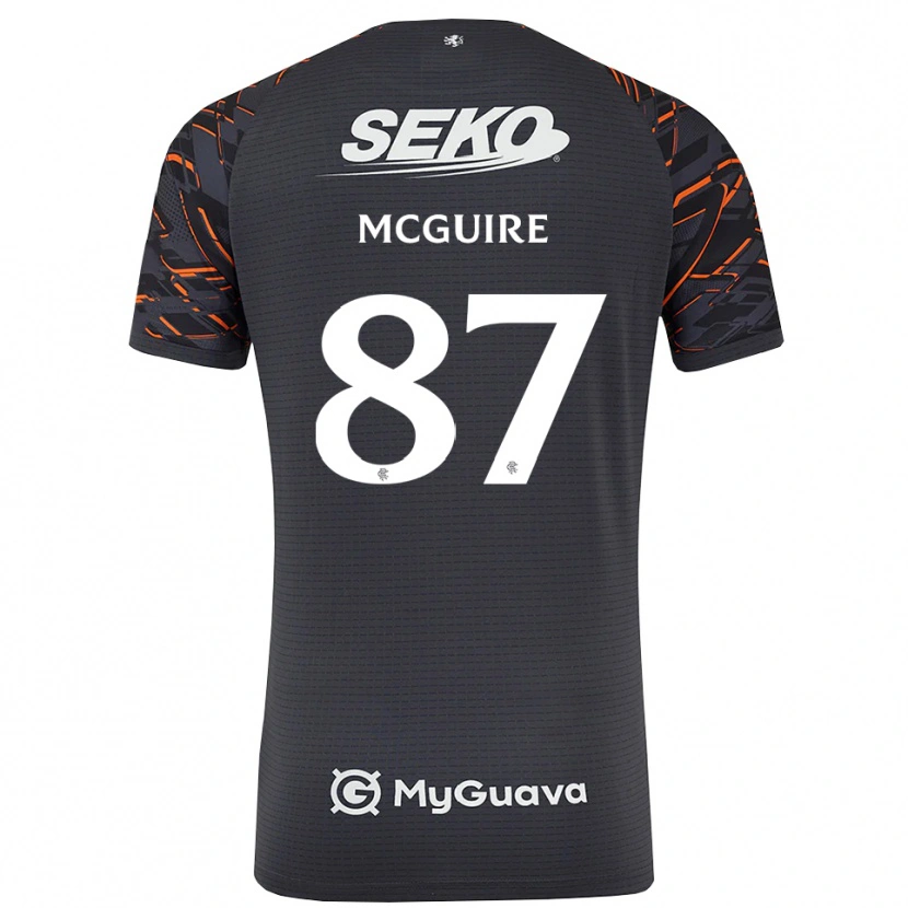 Danxen Kinderen Rydnn McGuire #87 Donkergrijs Keepersshirt 2025/26 T-Shirt