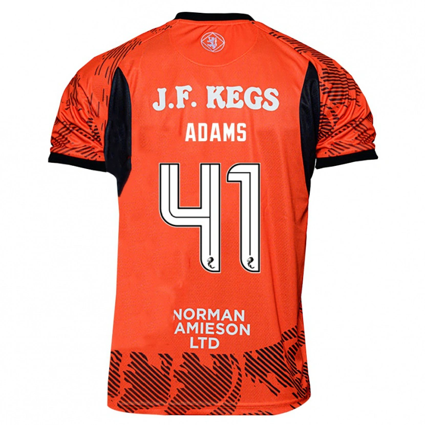 Danxen Kinderen Ruairidh Adams #41 Oranje Zwart Keepersshirt 2025/26 T-Shirt