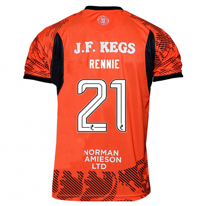 Danxen Kinderen Beth Rennie #21 Oranje Zwart Keepersshirt 2025/26 T-Shirt