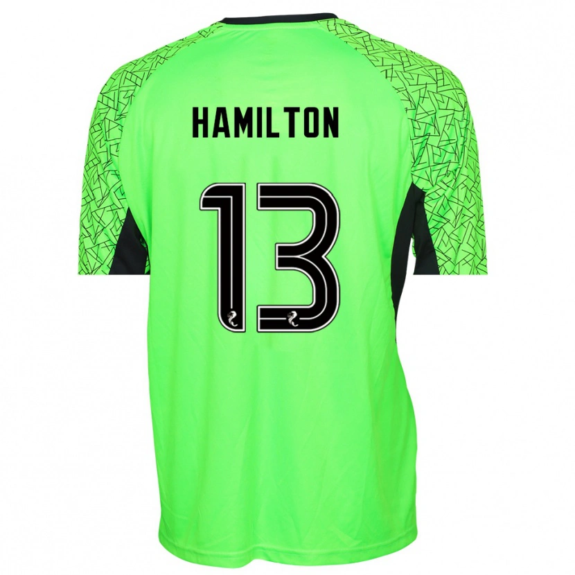 Danxen Kinderen Jack Hamilton #13 Groen Zwart Keepersshirt 2025/26 T-Shirt