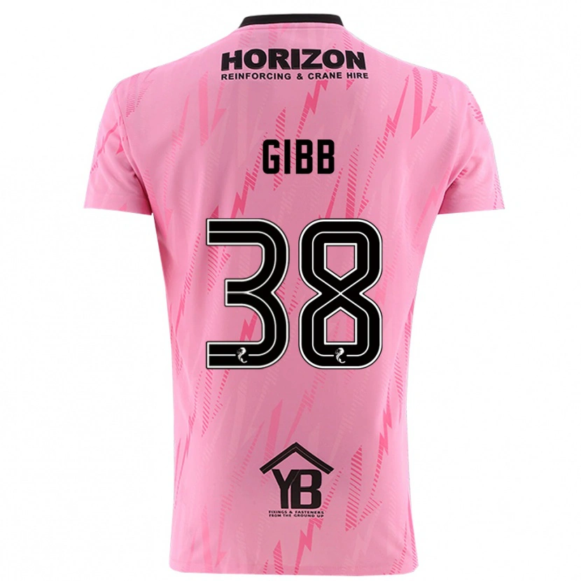 Danxen Kinderen Thomas Gibb #38 Roze Zwart Keepersshirt 2025/26 T-Shirt
