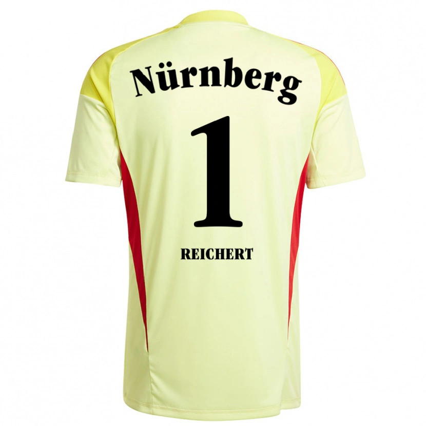 Danxen Kinderen Jan Reichert #1 Geel Zwart Keepersshirt 2025/26 T-Shirt