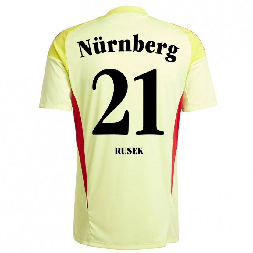 Danxen Kinderen Larissa Rusek #21 Geel Zwart Keepersshirt 2025/26 T-Shirt
