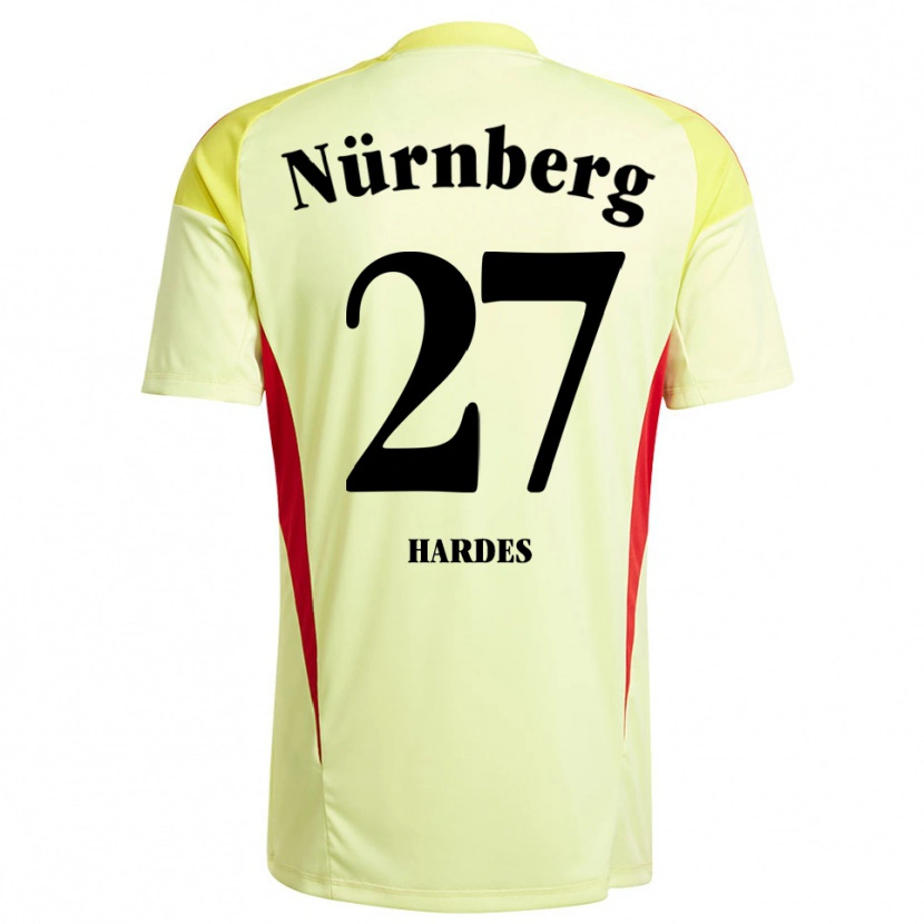 Danxen Kinderen Aaron Hardes #27 Geel Zwart Keepersshirt 2025/26 T-Shirt