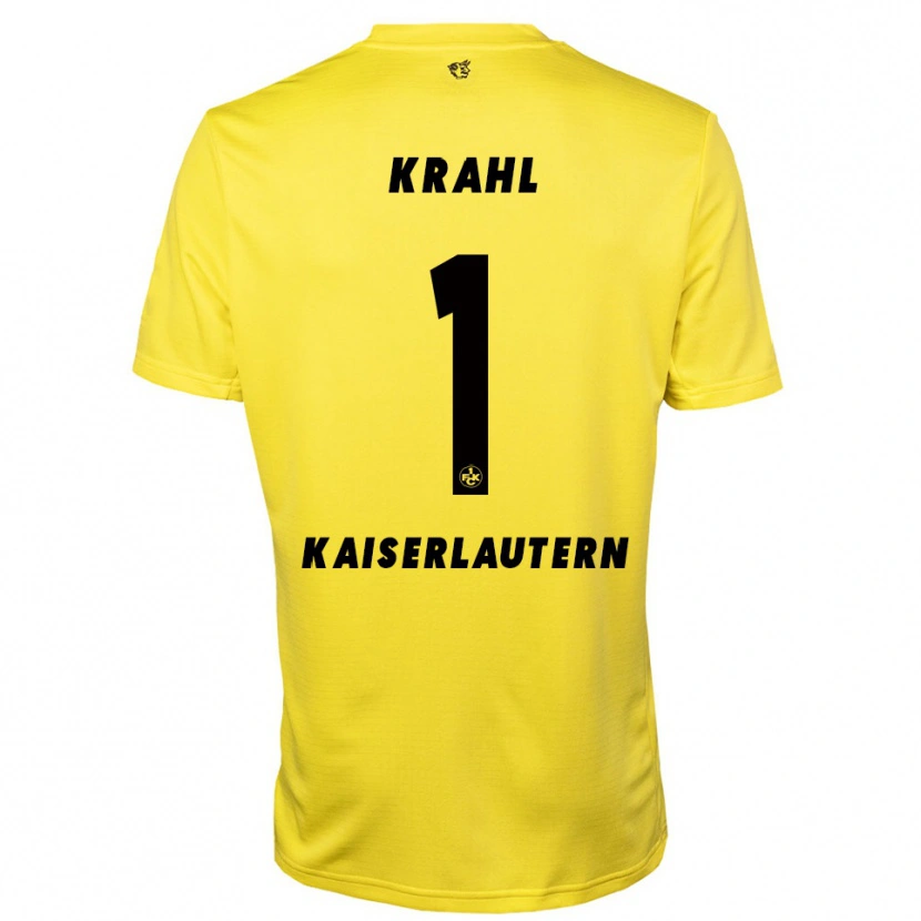 Danxen Kinderen Julian Krahl #1 Geel Zwart Keepersshirt 2025/26 T-Shirt