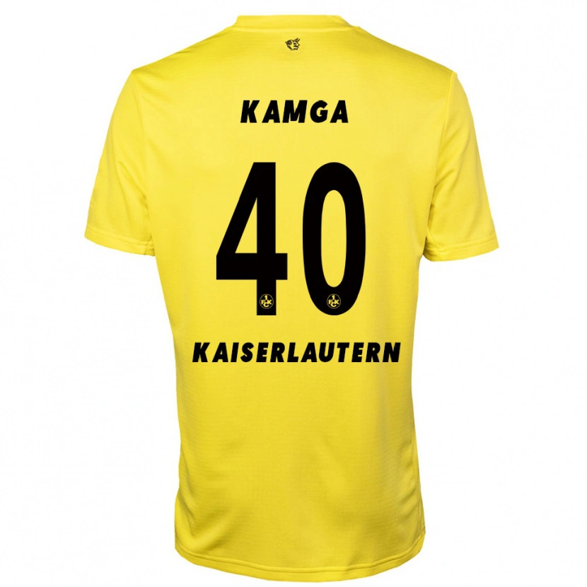 Danxen Kinderen Enis Kamga #40 Geel Zwart Keepersshirt 2025/26 T-Shirt