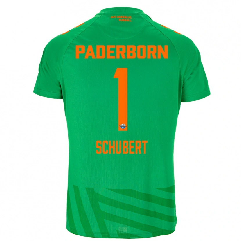 Danxen Kinderen Markus Schubert #1 Groen Oranje Keepersshirt 2025/26 T-Shirt