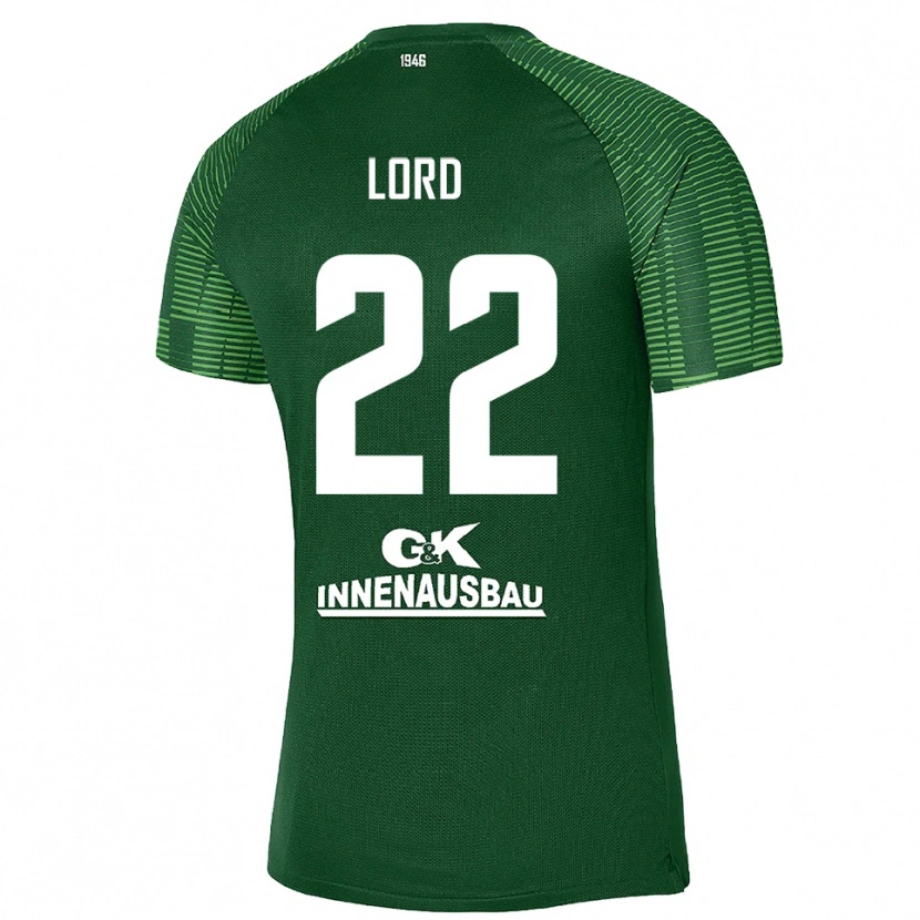 Danxen Kinderen Louis Lord #22 Diep Groen Zwart Keepersshirt 2025/26 T-Shirt