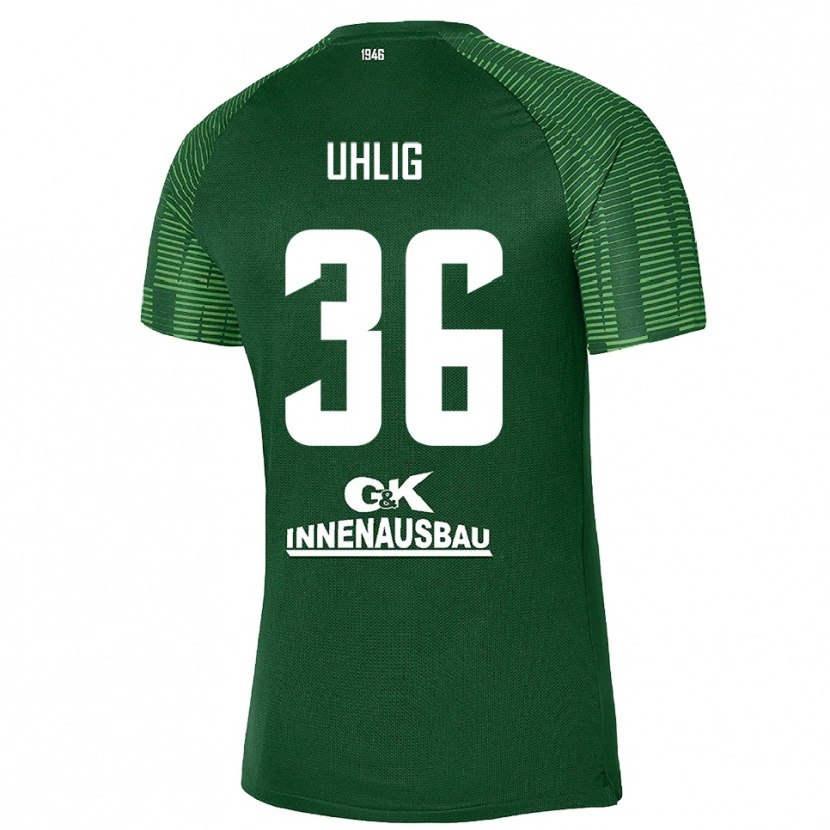 Danxen Kinderen Max Uhlig #36 Diep Groen Zwart Keepersshirt 2025/26 T-Shirt