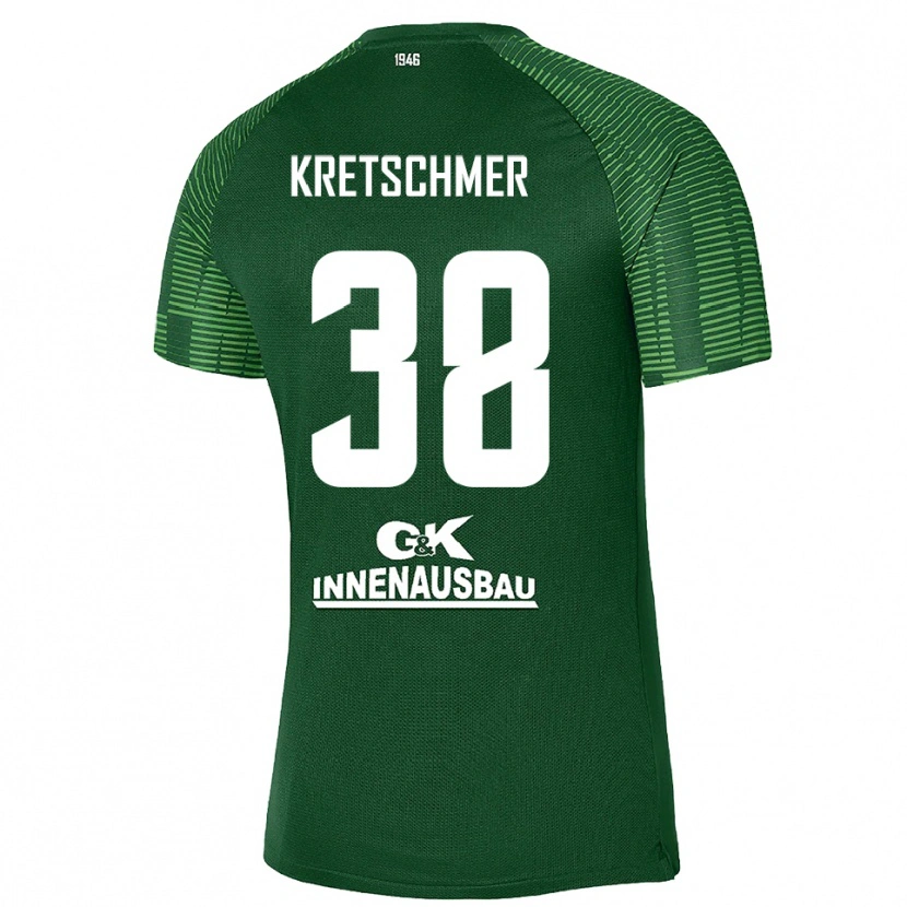 Danxen Kinderen Theo Kretschmer #38 Diep Groen Zwart Keepersshirt 2025/26 T-Shirt