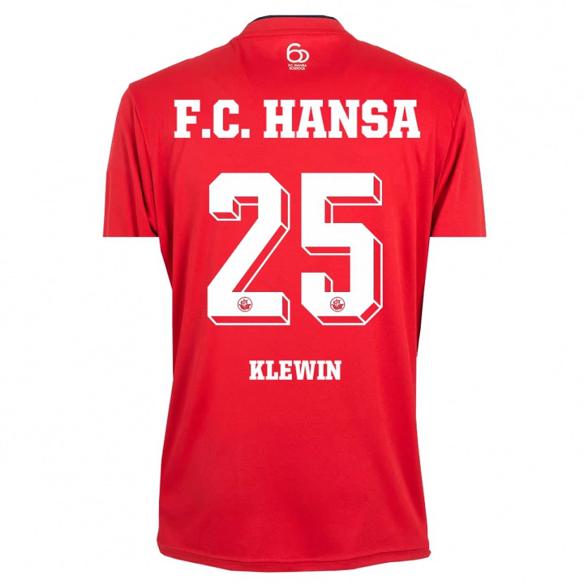 Danxen Kinderen Philipp Klewin #25 Rood Wit Keepersshirt 2025/26 T-Shirt