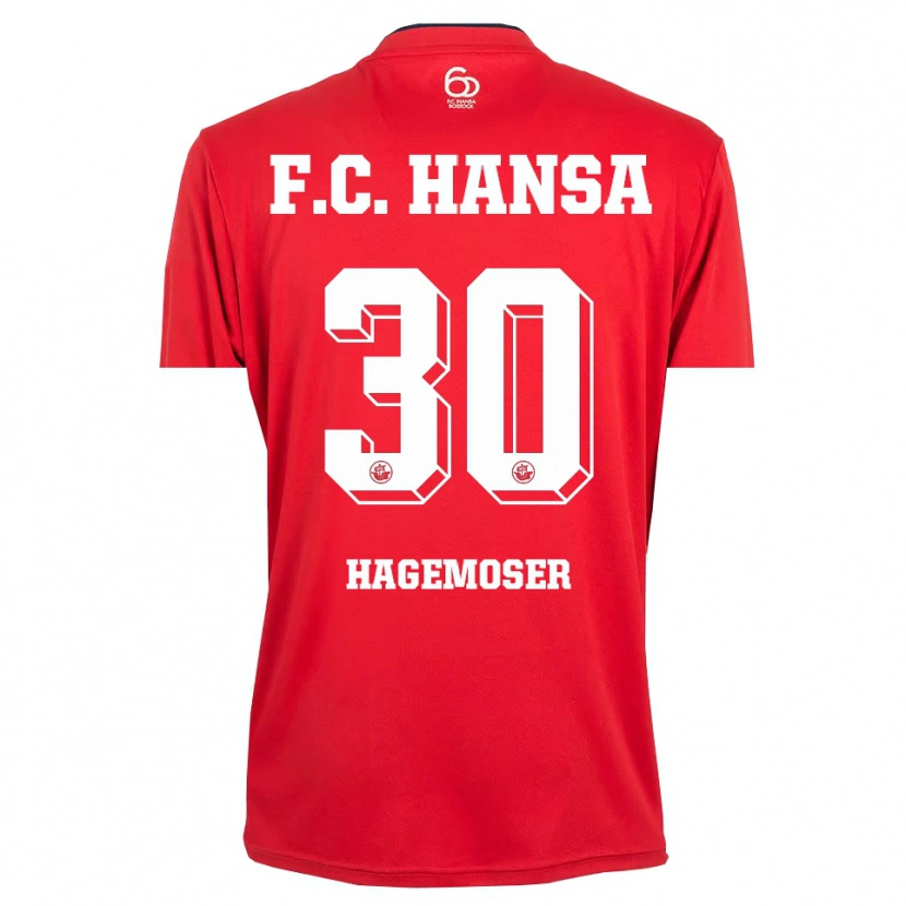 Danxen Kinderen Max Hagemoser #30 Rood Wit Keepersshirt 2025/26 T-Shirt