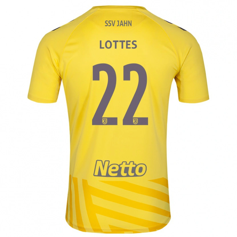 Danxen Kinderen Benjamin Lottes #22 Geel Grijs Keepersshirt 2025/26 T-Shirt