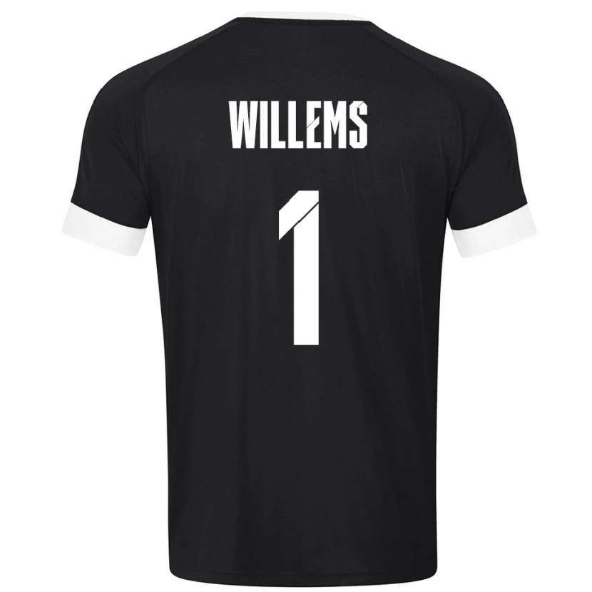 Danxen Kinderen Leon Willems #1 Zwart Wit Keepersshirt 2025/26 T-Shirt