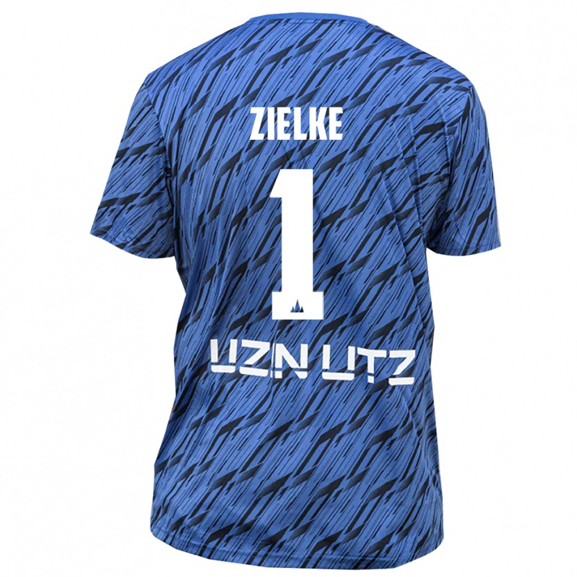 Danxen Kinderen Paul Zielke #1 Koningsblauw Wit Keepersshirt 2025/26 T-Shirt