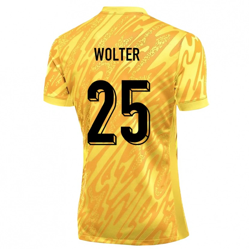 Danxen Kinderen Fynn Wolter #25 Geel Oranje Keepersshirt 2025/26 T-Shirt