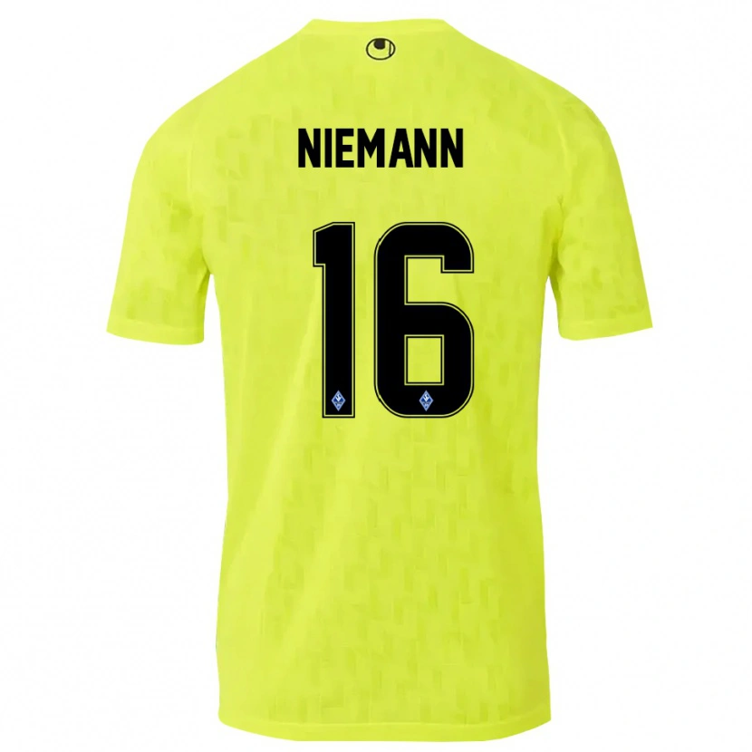 Danxen Kinderen Jan Niemann #16 Geel Zwart Keepersshirt 2025/26 T-Shirt