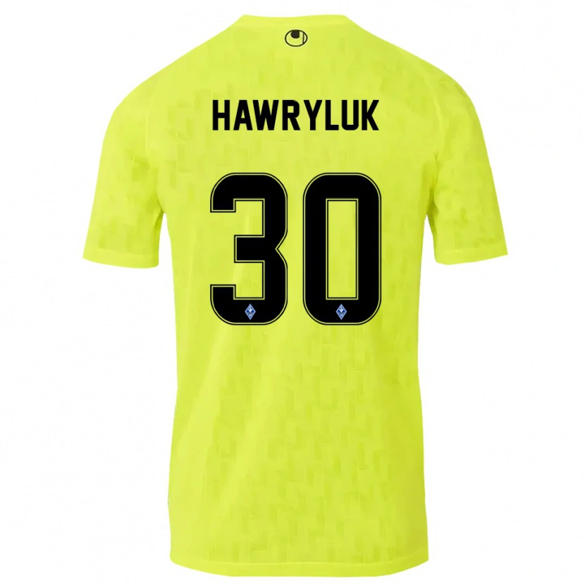 Danxen Kinderen Lucien Hawryluk #30 Geel Zwart Keepersshirt 2025/26 T-Shirt