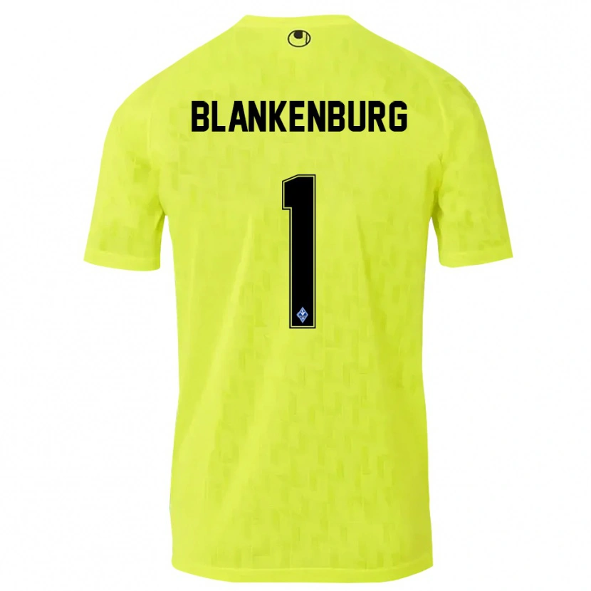 Danxen Kinderen Luca Blankenburg #1 Geel Zwart Keepersshirt 2025/26 T-Shirt