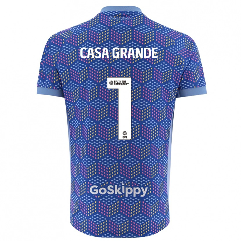 Danxen Kinderen Josey Casa-Grande #1 Blauw Zwart Keepersshirt 2025/26 T-Shirt