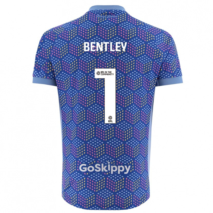 Danxen Kinderen Fran Bentley #1 Blauw Zwart Keepersshirt 2025/26 T-Shirt