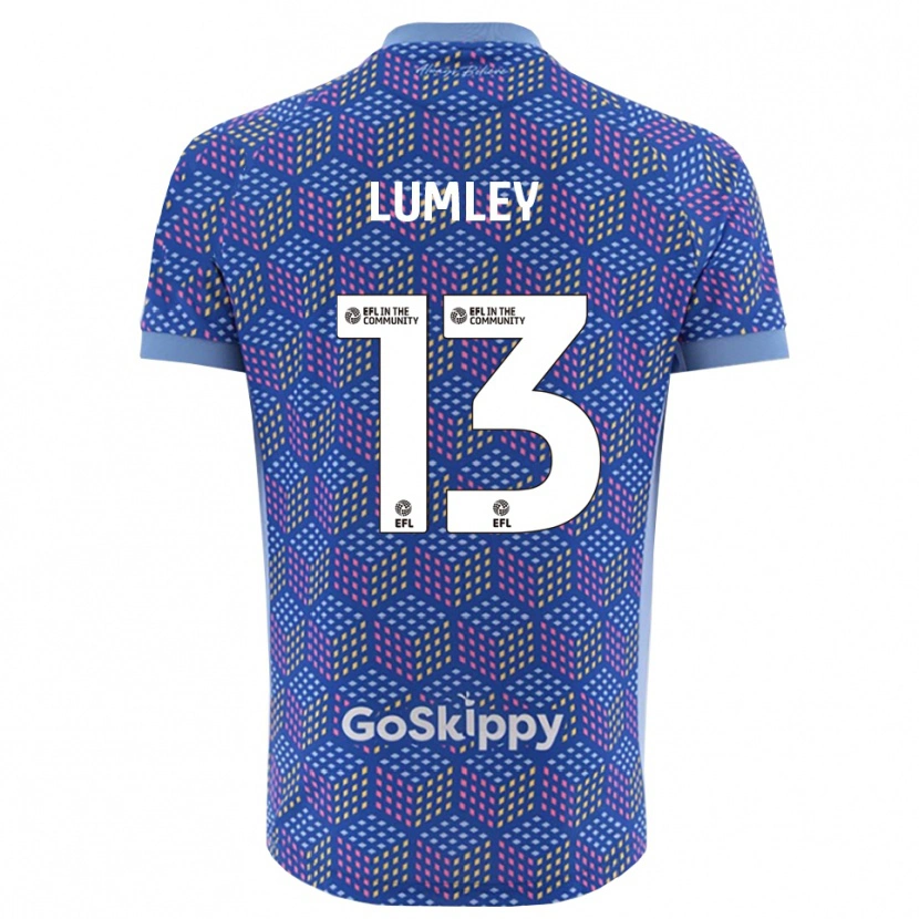 Danxen Kinderen Joe Lumley #13 Blauw Zwart Keepersshirt 2025/26 T-Shirt