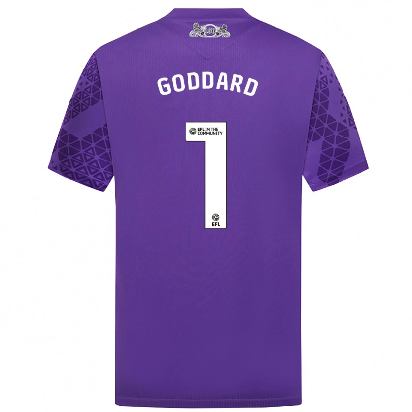 Danxen Kinderen Felix Goddard #1 Paars Wit Keepersshirt 2025/26 T-Shirt