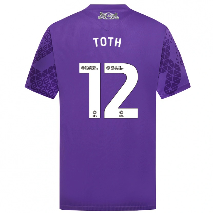 Danxen Kinderen Balázs Tóth #12 Paars Wit Keepersshirt 2025/26 T-Shirt