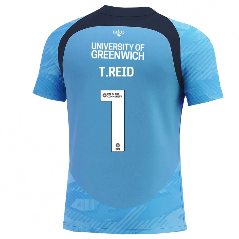 Danxen Kinderen Tommy Reid #1 Blauw Wit Keepersshirt 2025/26 T-Shirt