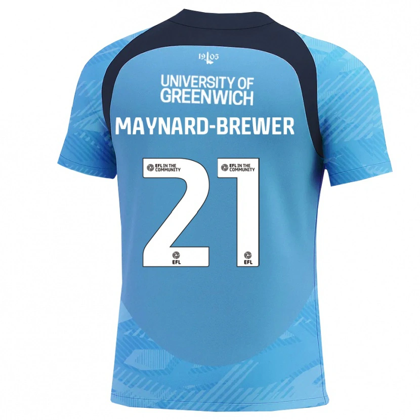 Danxen Kinderen Ashley Maynard-Brewer #21 Blauw Wit Keepersshirt 2025/26 T-Shirt