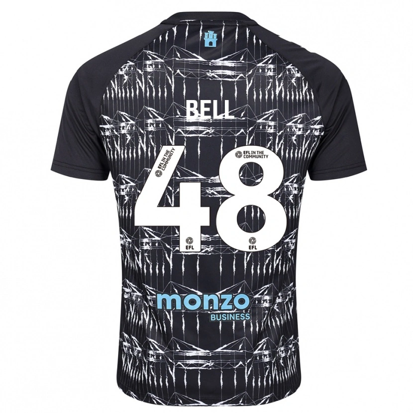 Danxen Kinderen Luke Bell #48 Zwart Blauw Keepersshirt 2025/26 T-Shirt