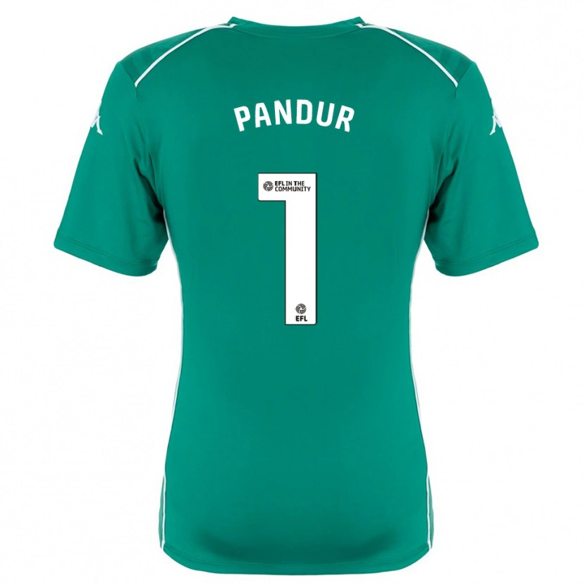 Danxen Kinderen Ivor Pandur #1 Groen Wit Keepersshirt 2025/26 T-Shirt