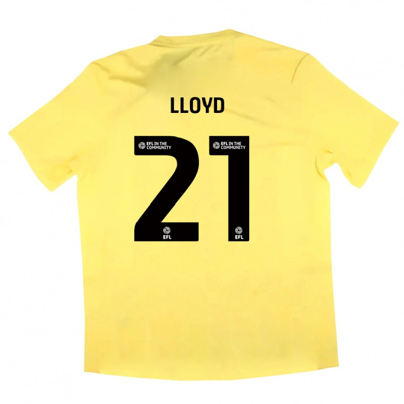 Danxen Kinderen Oliver Lloyd #21 Geel Zwart Keepersshirt 2025/26 T-Shirt