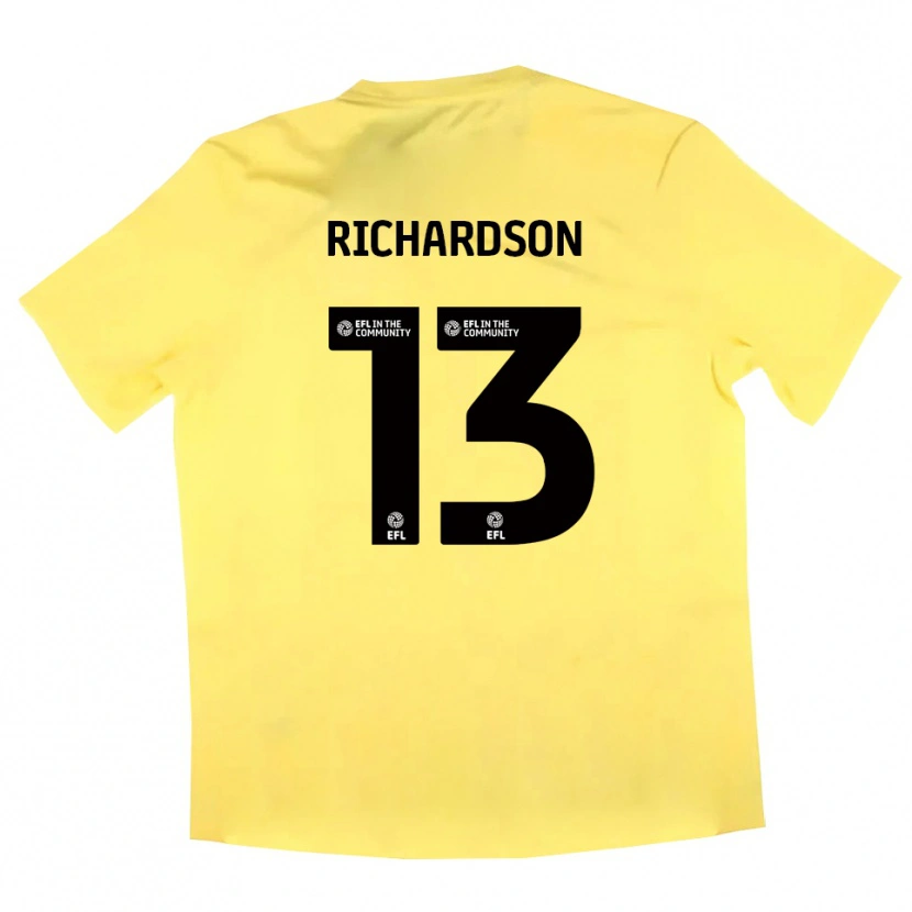 Danxen Kinderen Joseph Richardson #13 Geel Zwart Keepersshirt 2025/26 T-Shirt