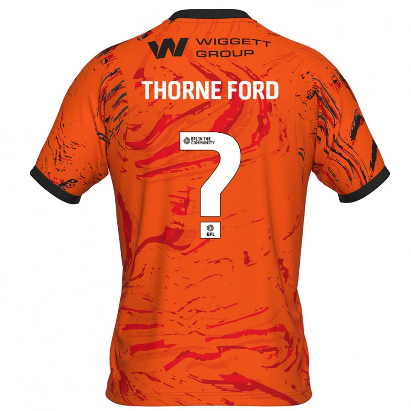 Danxen Kinderen Evie Thorne Ford #0 Oranje Zwart Keepersshirt 2025/26 T-Shirt
