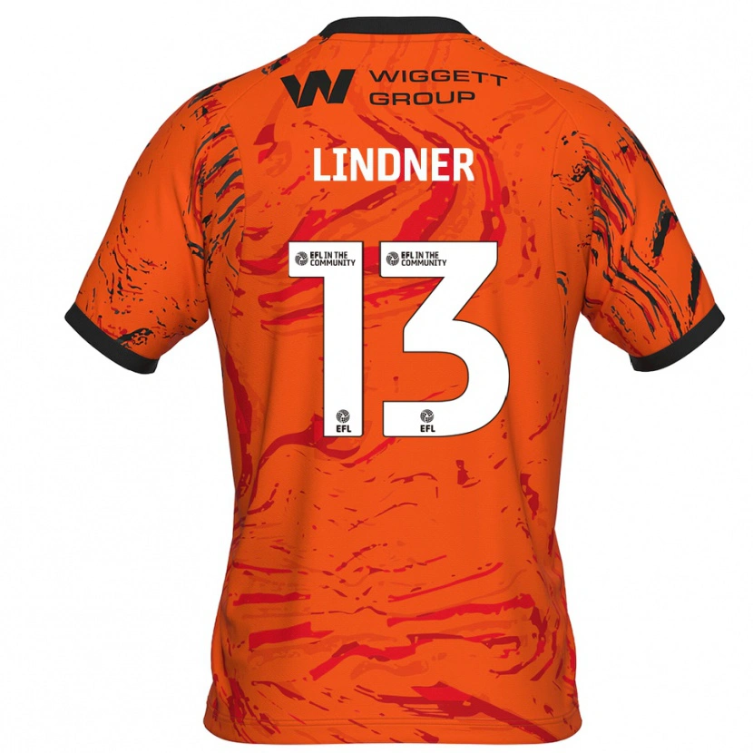 Danxen Kinderen Caspar Lindner #13 Oranje Zwart Keepersshirt 2025/26 T-Shirt