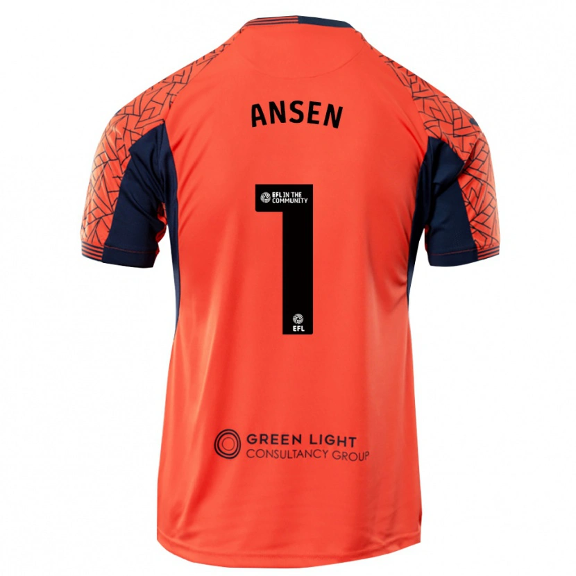 Danxen Kinderen Caleb Ansen #1 Oranje Zwart Keepersshirt 2025/26 T-Shirt