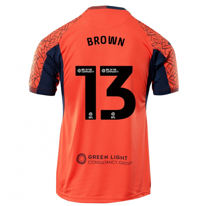 Danxen Kinderen Mason Brown #13 Oranje Zwart Keepersshirt 2025/26 T-Shirt