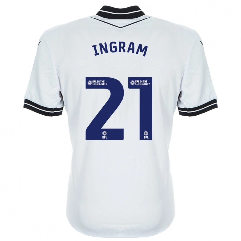Danxen Kinderen Matt Ingram #21 Wit Koninklijk Blauw Keepersshirt 2025/26 T-Shirt