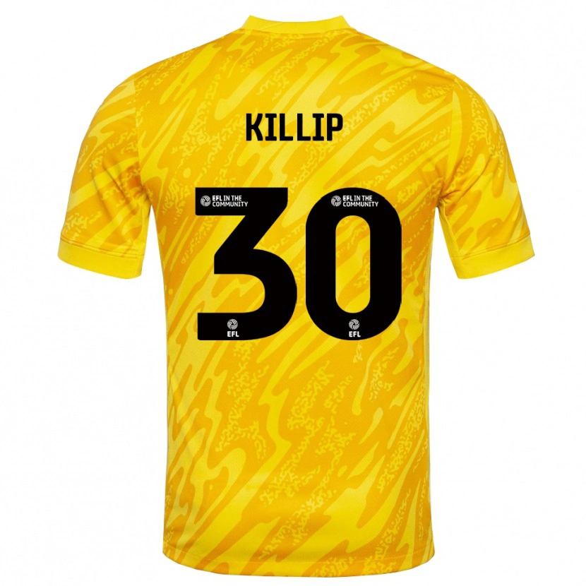 Danxen Kinderen Ben Killip #30 Geel Zwart Keepersshirt 2025/26 T-Shirt