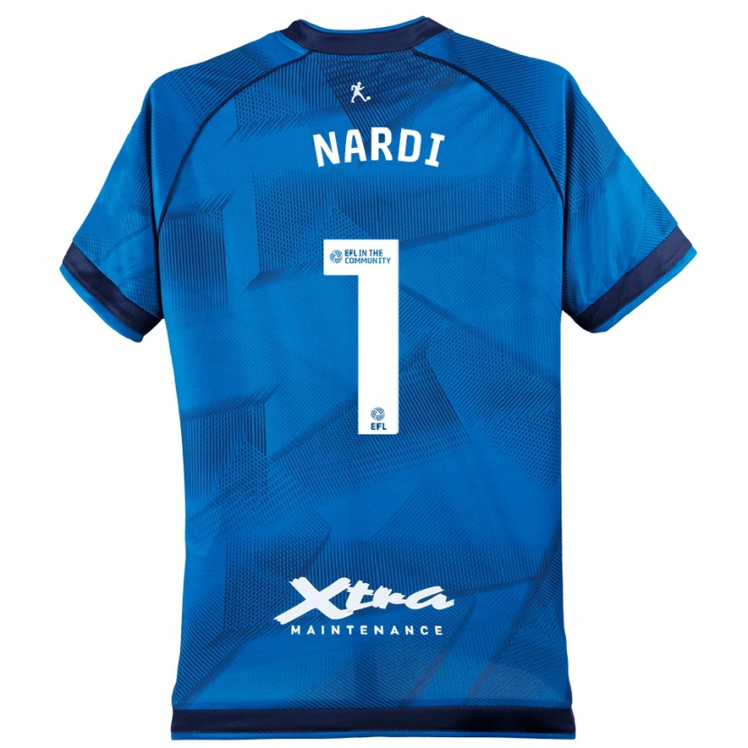 Danxen Kinderen Paul Nardi #1 Blauw Wit Keepersshirt 2025/26 T-Shirt