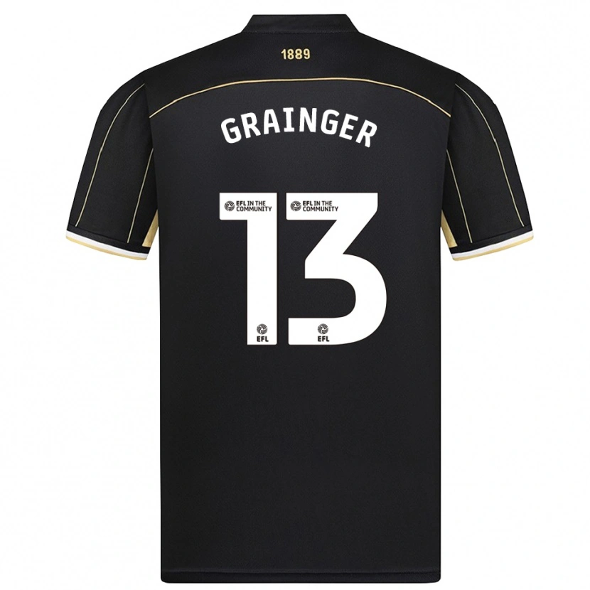 Danxen Kinderen Benjamin Grainger #13 Zwart Bruin Keepersshirt 2025/26 T-Shirt