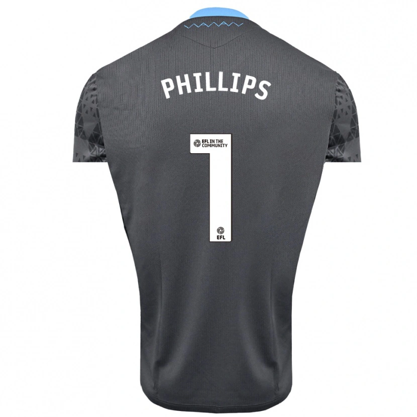 Danxen Kinderen Jack Phillips #1 Grijs Wit Keepersshirt 2025/26 T-Shirt