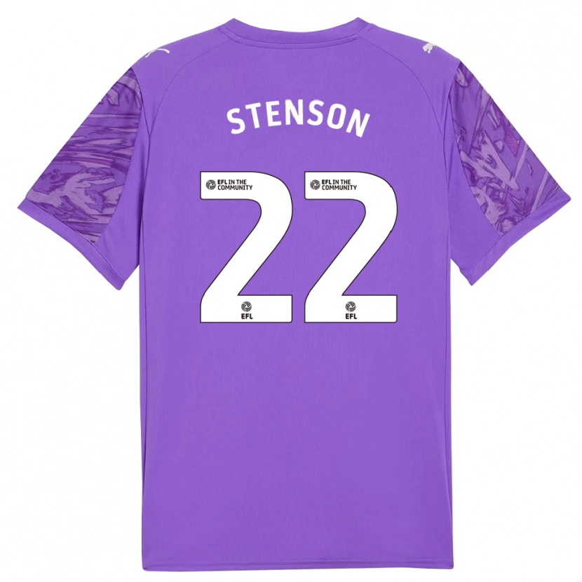 Danxen Kinderen Fran Stenson #22 Paars Wit Keepersshirt 2025/26 T-Shirt
