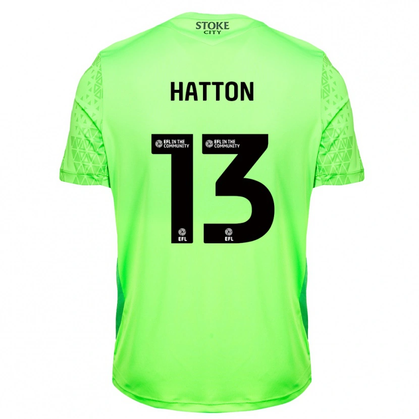 Danxen Kinderen Oscar Hatton #13 Groen Zwart Keepersshirt 2025/26 T-Shirt