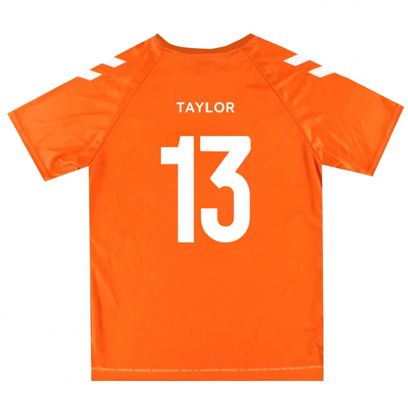 Danxen Kinderen Sam Taylor #13 Oranje Wit Keepersshirt 2025/26 T-Shirt