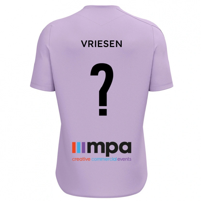 Danxen Kinderen Fabian Vriesen #0 Violet Zwart Keepersshirt 2025/26 T-Shirt
