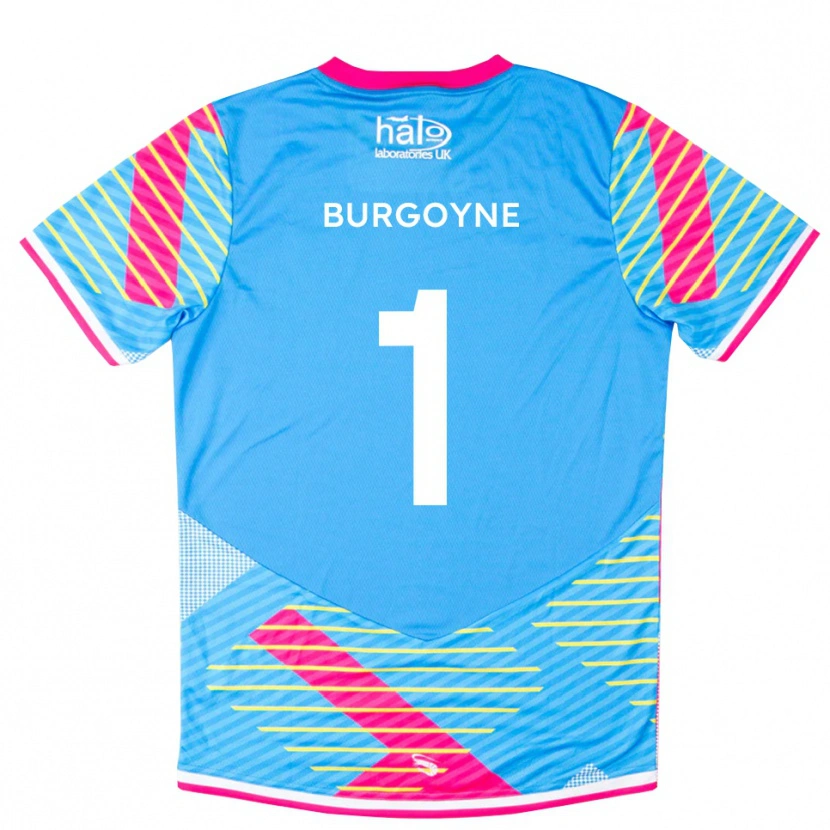 Danxen Kinderen Harry Burgoyne #1 Hemelsblauw Roze Keepersshirt 2025/26 T-Shirt